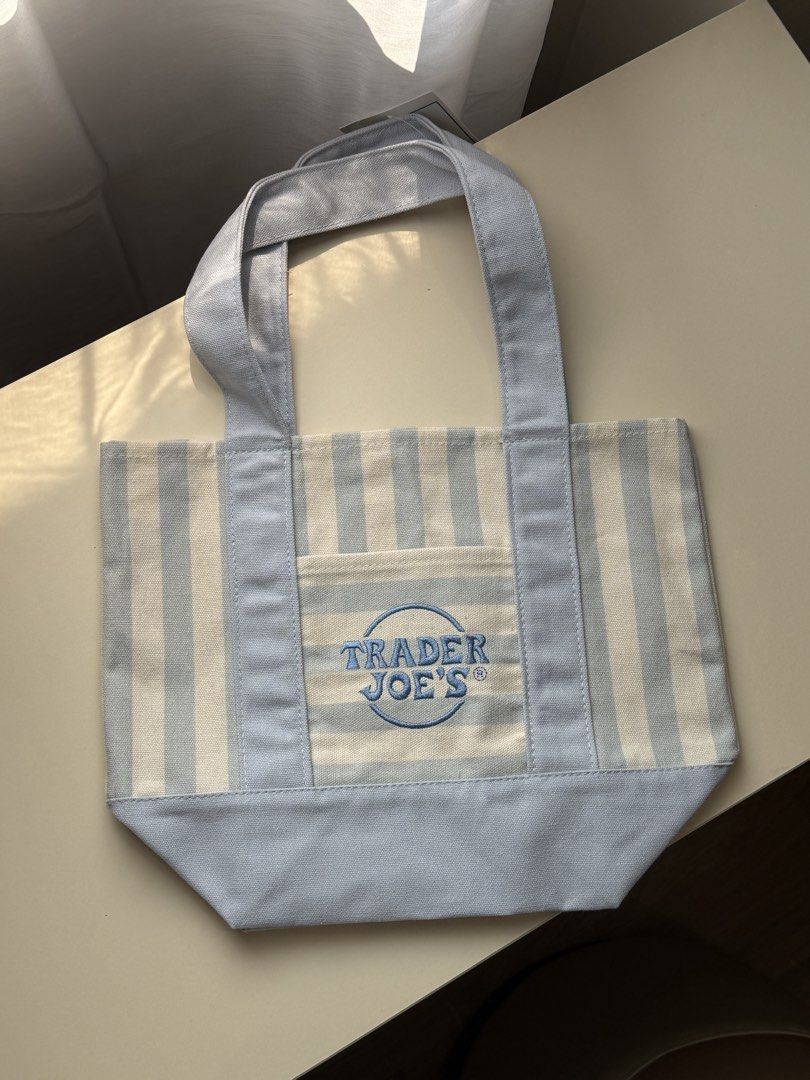 Trader Joe’s Striped Mini Canvas Tote (Category: Tote Bags) located in Cebu City. Submitted by blushandbargains (Listing ID 1462730222, Image 2). Description: ONHAND BNWT Straight From US BLUE - 1 PC GREEN - SOLD PINK - SOLD BEIGE - SOLD .