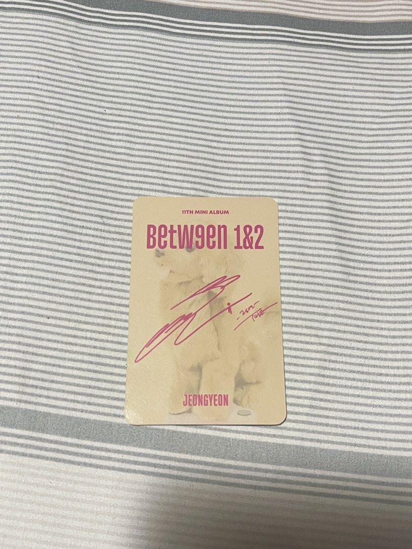 TWICE Jeongyeon Between 1&2 PC (Category: K-Wave Merchandise) located in Manila. Submitted by lyyiaasnn (Listing ID 1462837381, Image 2). Description: - official TWICE Jeongyeon Photocard - From the 11th Mini Album: Between 1&2 .
