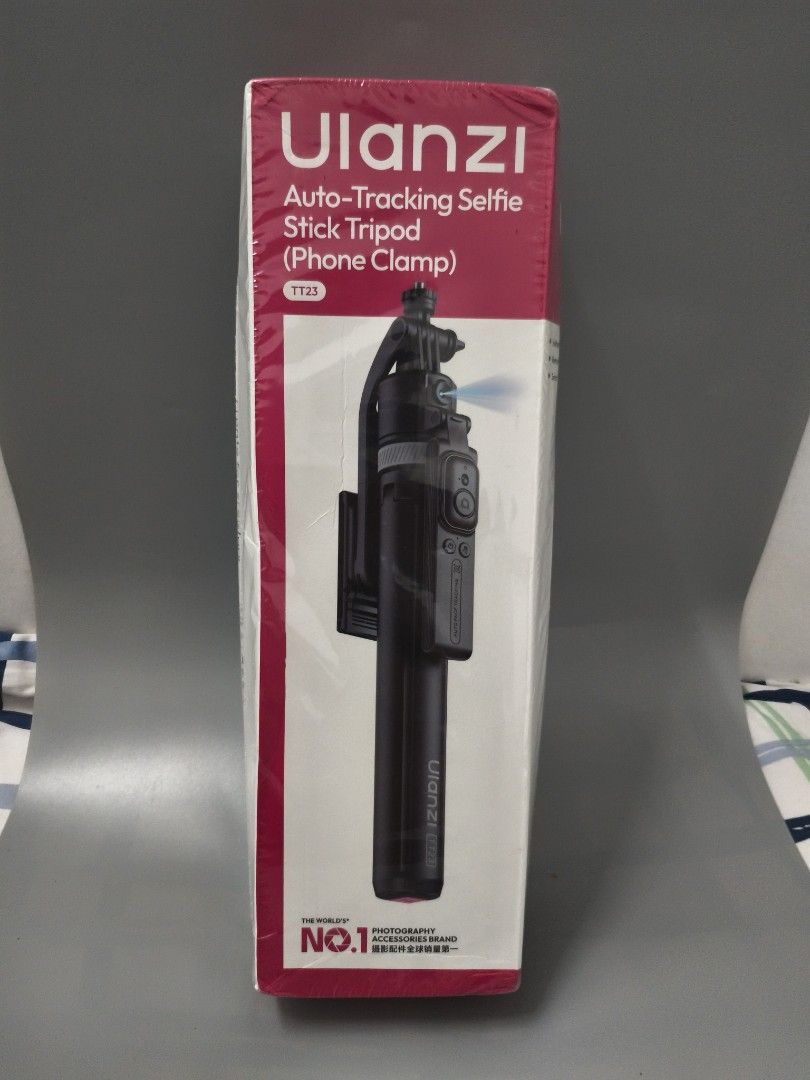 Ulanzi TT23 Auto-Tracking Selfie Stick Tripod (Category: Tripods & Monopods) located in Angeles City. Submitted by measaliman02351 (Listing ID 1462737869, Image 1). Description: Ulanzi TT23 Auto-Tracking Selfie Stick Tripod with Phone Clamp. Great for vlogging and content creation. Compact and portable design. Easy to set up and use. Get yours today!.