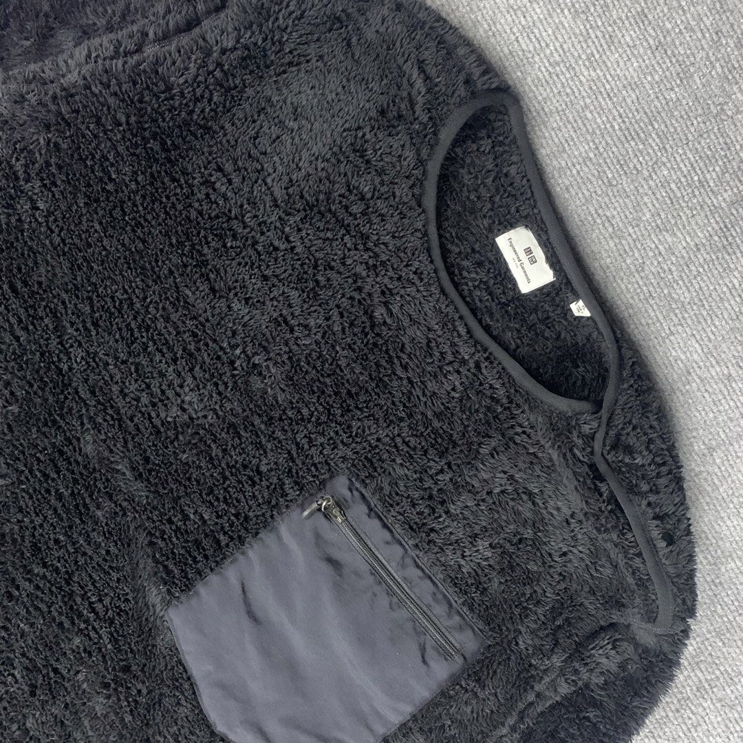 Uniqlo x Engineered Garments Shoulder Snap button Fleece Pullover (Category: Coats, Jackets and Outerwear) located in Baguio. Submitted by vintage_lurker (Listing ID 1462863026, Image 2). Description: Size on tag: XL Width: 26” Length: 29” Issue/s: none Mine: 690 + Shipping fee 📍Payment first policy. no COD or COP 📍All items Washed and Sanitized 🧼 Shoot your offer. I’m all ears‼️ OTHER DETAILS: - Uniqlo x Engineered Garments Fleece Pullover - 