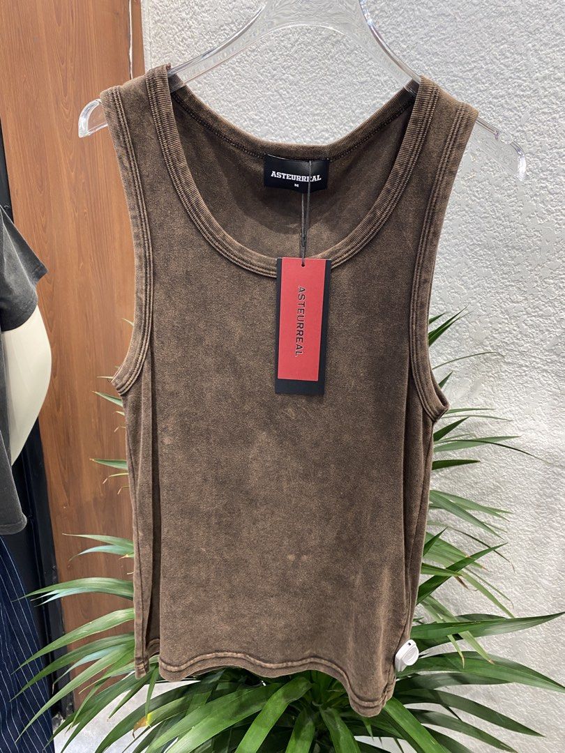 Unisex Brown Tanktop (Category: Tshirts & Polo Shirts ) located in Maria Aurora. Submitted by raydett.kelly (Listing ID 1462774868, Image 1). Description: ASTEURREAL (Vietnamese Brand) Size Medium Dimensions Length: 24 inches Width: 18 inches.