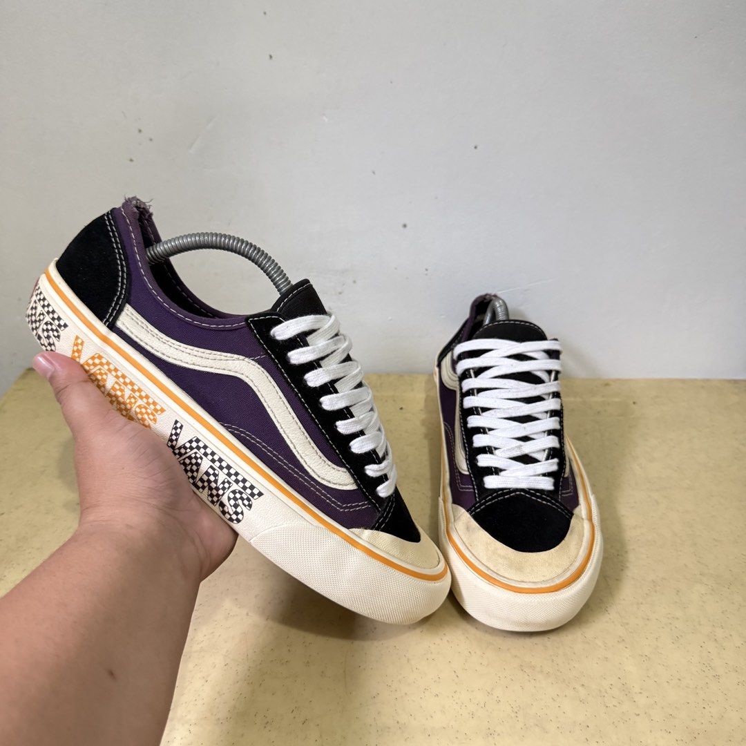 VANS STYLE 36 BLACK PURPLE (Category: Sneakers) located in Quezon City. Submitted by sharatraycooo (Listing ID 1462813753, Image 1). Description: VANS STYLE 36 BLACK PURPLE US MEN 8.5 US WOMEN 10 EURO 41.