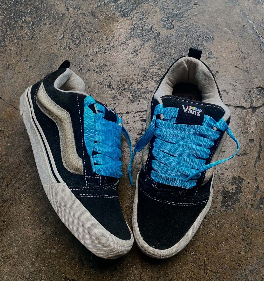 Vans x Potato "Potato" Old Skool (Category: Sneakers) located in Manila. Submitted by coolturtle.096254 (Listing ID 1462696547, Image 2). Description: - Vans Old Skool x Potato collaboration - Black suede and canvas upper - Iconic beige side stripe - Comes with original blue laces - Includes extra yellow and purple laces - Features EcoCush sole for comfort - Original box included.