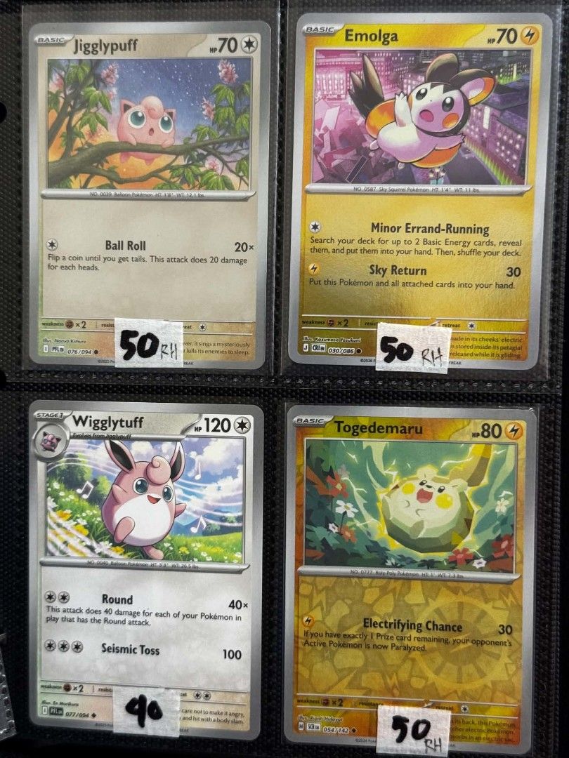 Pokémon TCGs - Yellow Boarders and Cutemons p2 (Category: Raw Singles) located in Cavite. Submitted by the_stockpilers_corner (Listing ID 1462853012, Image 1). Description: Authentic Pokémon Cards - Mostly yellow boarders and from personal collection - Prices clearly marked on each photo - Card Condition: NM-MP - MoP: Gcash or Maya - Shipping Schedule: Sat-Sun Ideal for Pokemon collectors and players ❌ SOLD ❌ Skitty.