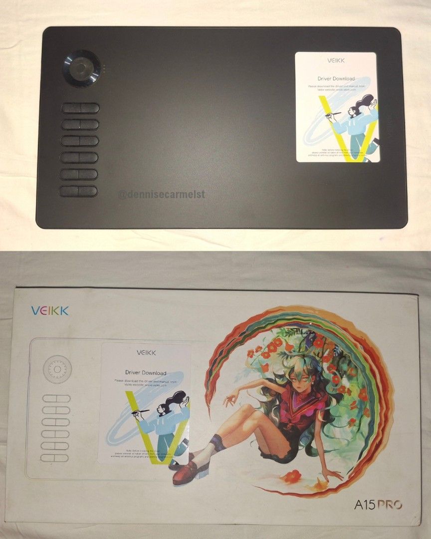 VEIKK A15 PRO Drawing Tablet with Pen and Accessories (Category: Others) located in Virac. Submitted by dennisecarmelst (Listing ID 1462693006, Image 2). Description: - Used a few times - LADY-OWNED Inclusions: • VEIKK A15 Pro Drawing Tablet • P05 Battery-Free Stylus • USB-A to USB-C Cable • 28 Replacement Nibs • Nib Extractor • Nib Holder • Drawing Glove • Driver Download Guide LOC: CATANDUANES, BICOL MOP: GCASH TERMS: 🚚 Delivery via LBC 🛒 SF 