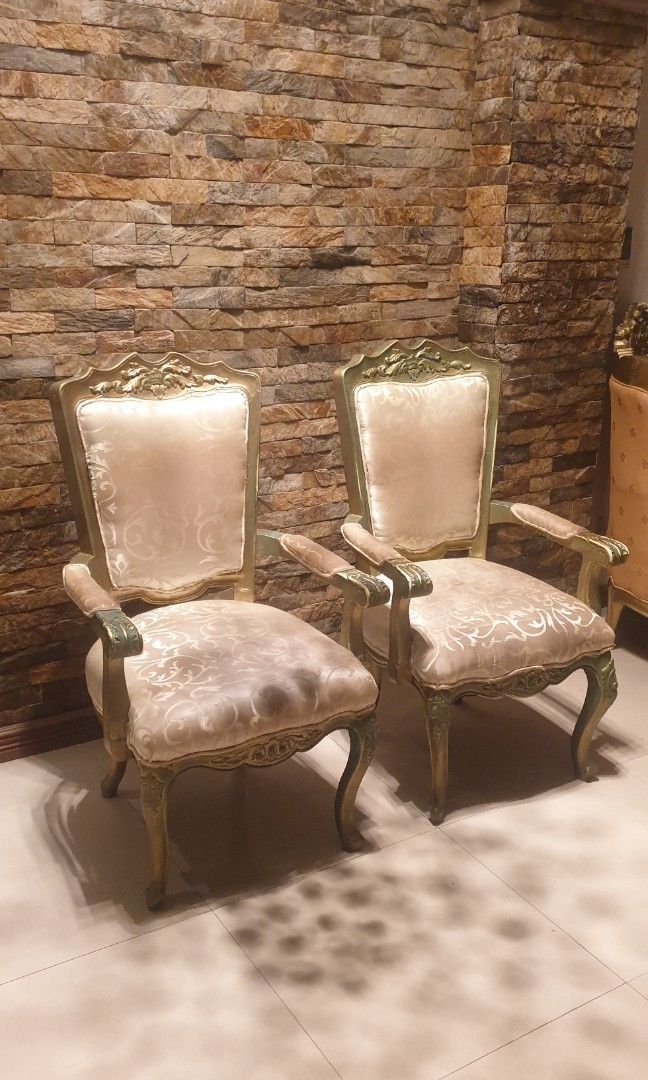 Victorian muebles PAIR (Category: Other Home Furniture) located in Pasig City. Submitted by ggc888 (Listing ID 1462802620, Image 3). Description: Victorian with arm reat pair solid wood no issue sturdy rush sale.
