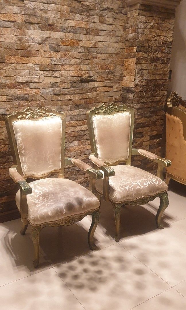 Victorian muebles PAIR (Category: Other Home Furniture) located in Pasig City. Submitted by ggc888 (Listing ID 1462802620, Image 2). Description: Victorian with arm reat pair solid wood no issue sturdy rush sale.