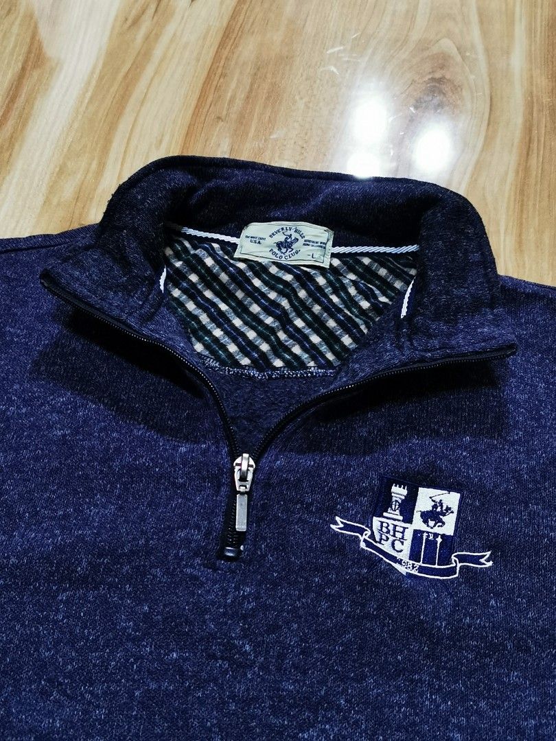 Vintage Beverly Hills Quarterzip (Category: Luxury Apparel) located in Angat. Submitted by kdthr1ft (Listing ID 1462801870, Image 1). Description: dimes: 19W 24L color rate: 10/10 issue: none❌.