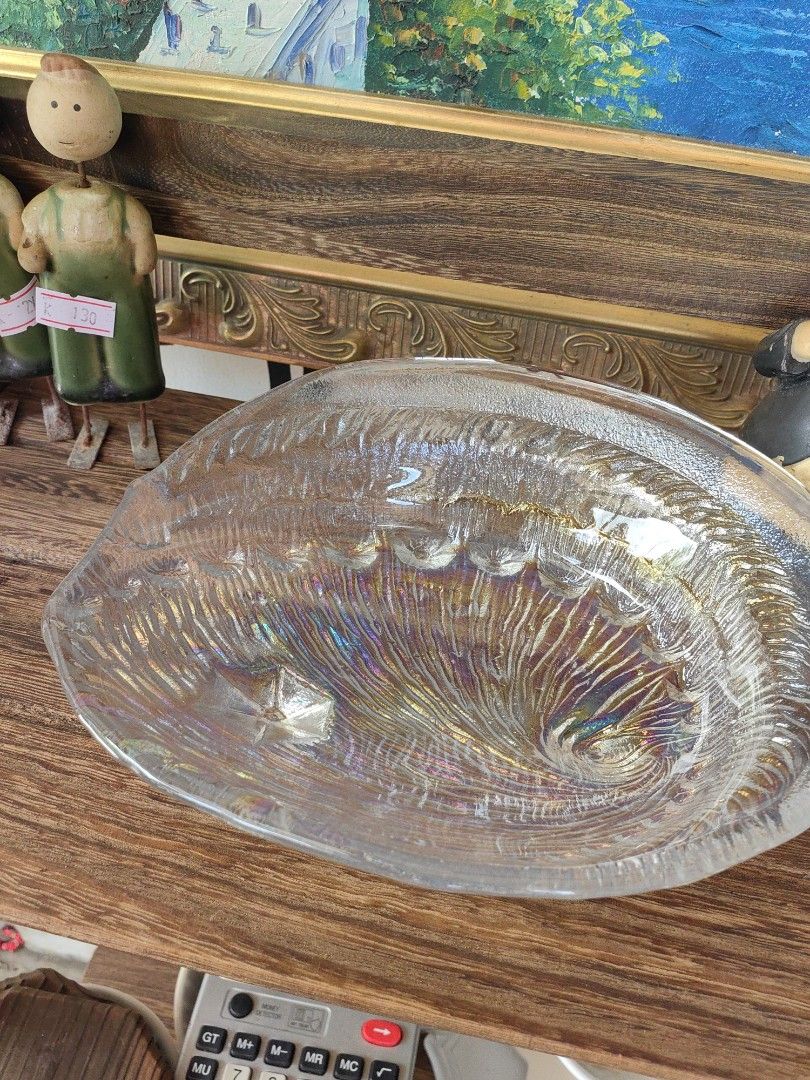 vintage iridescent glass abalone shell bowl (Category: Dinnerware & Cutlery) located in Calamba. Submitted by princesspauliney. (Listing ID 1462731412, Image 2). Description: Shell shaped glass vessel aurora✨ Available 3pcs 1pc 450 2pcs 400 3pcs 350 used as coastal-themed fruit bowls, serving platters, or decorative trinket dishes. Calamba laguna Jnt direct courier.