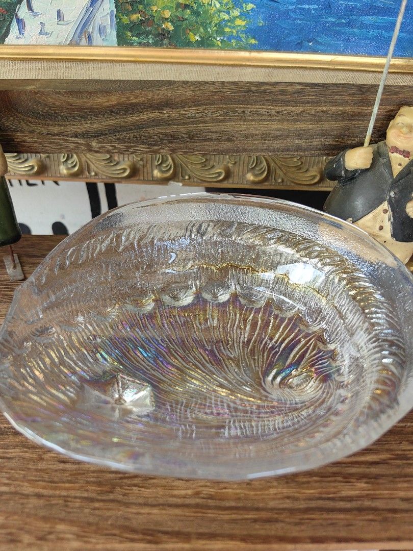 vintage iridescent glass abalone shell bowl (Category: Dinnerware & Cutlery) located in Calamba. Submitted by princesspauliney. (Listing ID 1462731412, Image 3). Description: Shell shaped glass vessel aurora✨ Available 3pcs 1pc 450 2pcs 400 3pcs 350 used as coastal-themed fruit bowls, serving platters, or decorative trinket dishes. Calamba laguna Jnt direct courier.