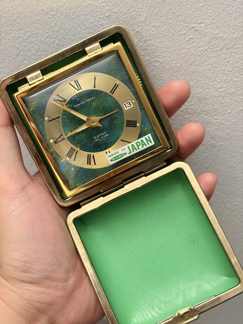 Vintage mechanical travel alarm clock (Category: Clocks) located in Quezon City. Submitted by oldsoultimepiecesph (Listing ID 1462853094, Image 1). Description: vintage Tokyo Tokei mechanical travel alarm clock Untested.