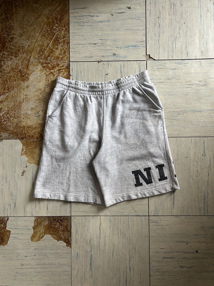 Vintage nike spell-out sweatshort (Category: Shorts) located in Cavite. Submitted by arvinroderos (Listing ID 1462885126, Image 2). Description: Vintage nike sweatshort waist 28-34 length 18 leg opening 12 minor stain 450.