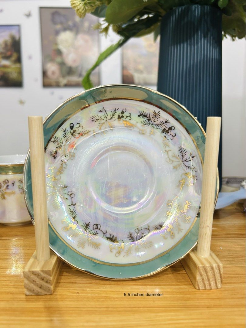 VINTAGE PEARL CHINA CO. LUSTERWARE TEA SET ✨ (Category: Coffee & Tea Tableware) located in Bustos. Submitted by gthings.collectibles (Listing ID 1462800686, Image 2). Description: ✨ VINTAGE PEARL CHINA CO. LUSTERWARE TEA SET ✨ Yours at ₱2450 only! For sale: Authentic Mid-Century American Porcelain Tea Set from the famous Pearl China Company (Made in East Liverpool, Ohio, USA 🇺🇸).Estimated production era is around the 1940s to 1950s. Super rare 