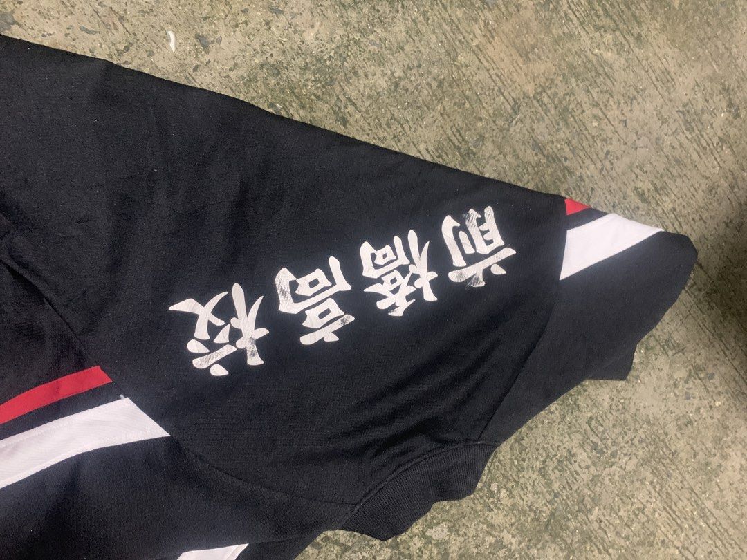 Vintage y2k nike varsity jacket (Category: Hoodies) located in Agdangan. Submitted by daily_picks.276 (Listing ID 1462769207, Image 3). Description: Xl on tag W24 L30 Issue see last pic (Removable kaya kutkuten ) .