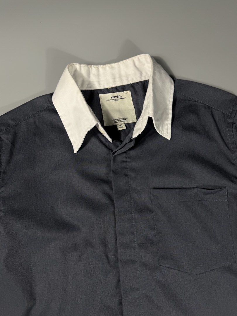 Visvim Button-Up L/S Polo Gray (Category: Formal Shirts) located in Manila. Submitted by whowearsstreetwear (Listing ID 1462863914, Image 3). Description: Visvim Button-Up L/S Polo Gray - Size: Medium (measurements in inches) W - 20.5 L - 27 Condition: Excellent Flaw/s: none + shipping fee Location: Manila (Near UST).