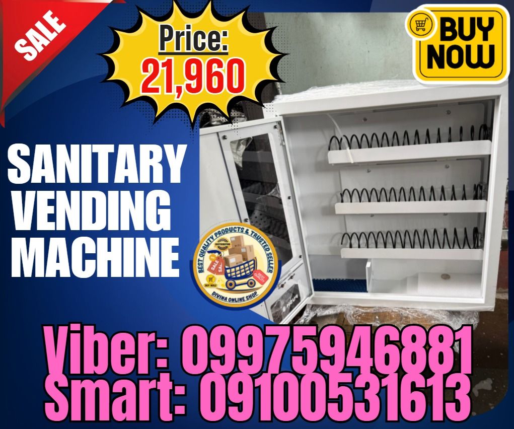 wall mounted vending machine sanitary napkin & tissue (Category: Home Improvement Tools & Accessories) located in Taguig. Submitted by richjoshuagold (Listing ID 1462784588, Image 1). Description: 🌏 We Can Deliver Nationwide 👉 AP Cargo, LBC & Lalamove (🛳️ Sea /✈️ Air Freight) 📍HURRRYYYY!!! BUY NOW!!! & GET LESS DISCOUNT 📍WE'RE ON SALE ❗️ Price: 21,960 🔥Sanitary Napkin/ Tissue Vending Machine 3 Layers Specification: 1. Machine Size: W52*D12.