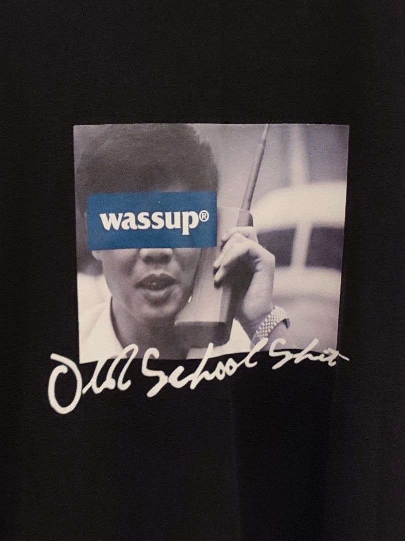 Wassup Old School Sh*t Tee (Category: Tshirts & Polo Shirts ) located in Ibajay. Submitted by trendholicrepublique (Listing ID 1462830085, Image 3). Description: Off/Legit Wassup Old School Sh*t Tee 199 Php Color Rate 9.5/10 Large On Tag (23 x 30) Very Good to Excellent Condition (need wash).