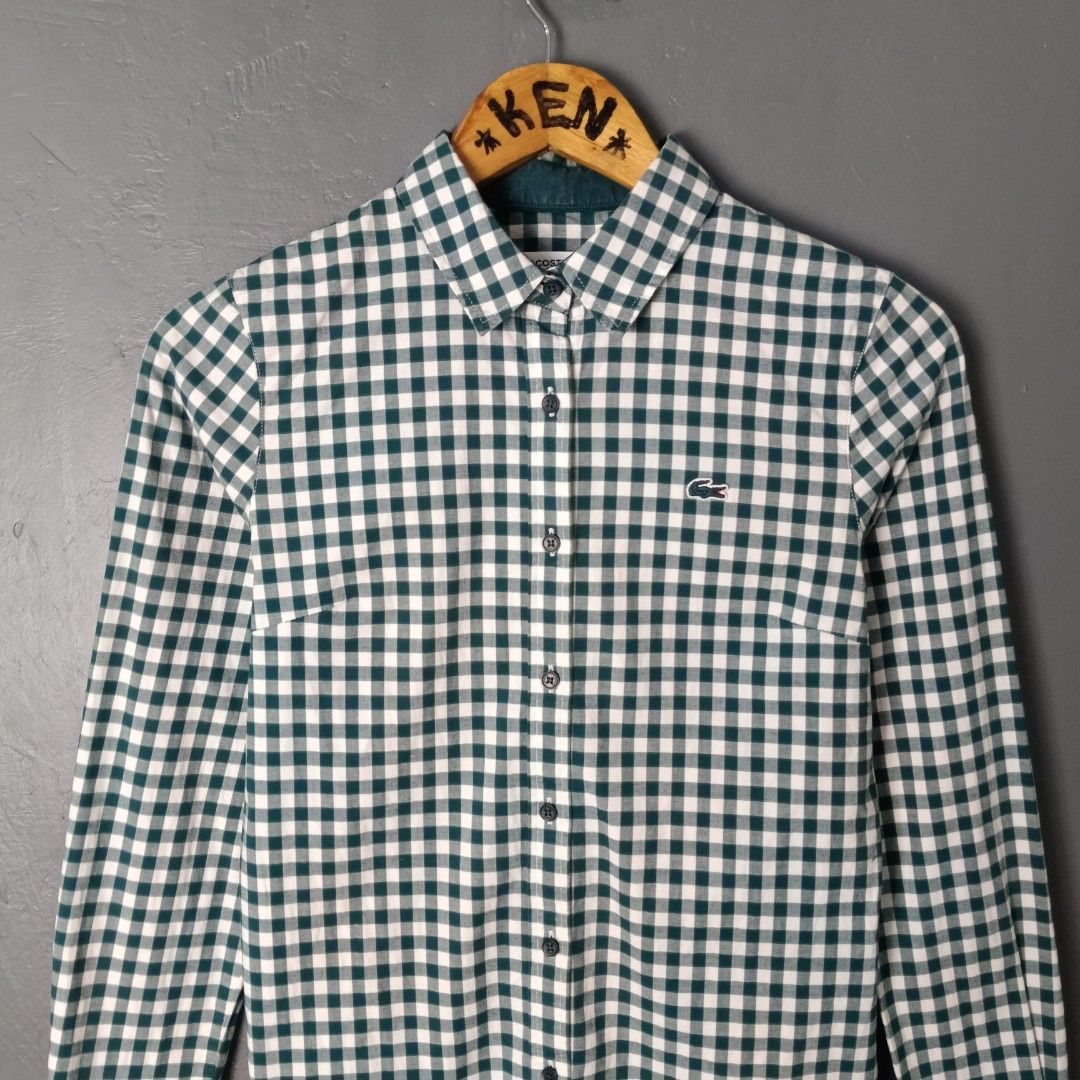 Women's - Lacoste (Category: Longsleeves) located in Bacolod City. Submitted by drop.ph (Listing ID 1462781822, Image 1). Description: Lacoste - Check L/s Authentic *Size XS - 16x23 *Excellent cloth *Minor stain armpits *Price: 680php *Add SF if outside Bacolod City .