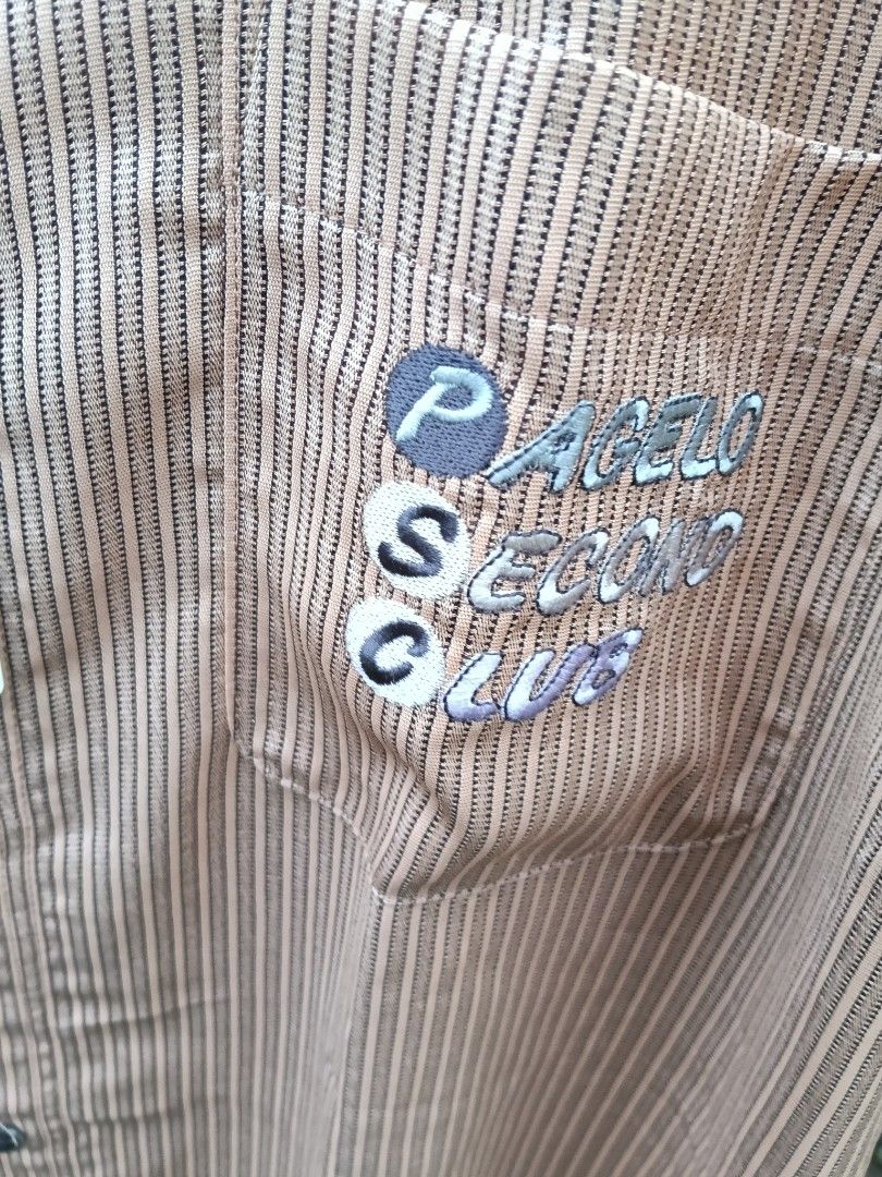 Y2K vintage 90's (Category: Chinos) located in Antipolo. Submitted by vastgem_4c8da8 (Listing ID 1462720048, Image 2). Description: vintage PAGELO second club 90's japanese streetwear Branded collar stripe orange or city boy Aesthetic .