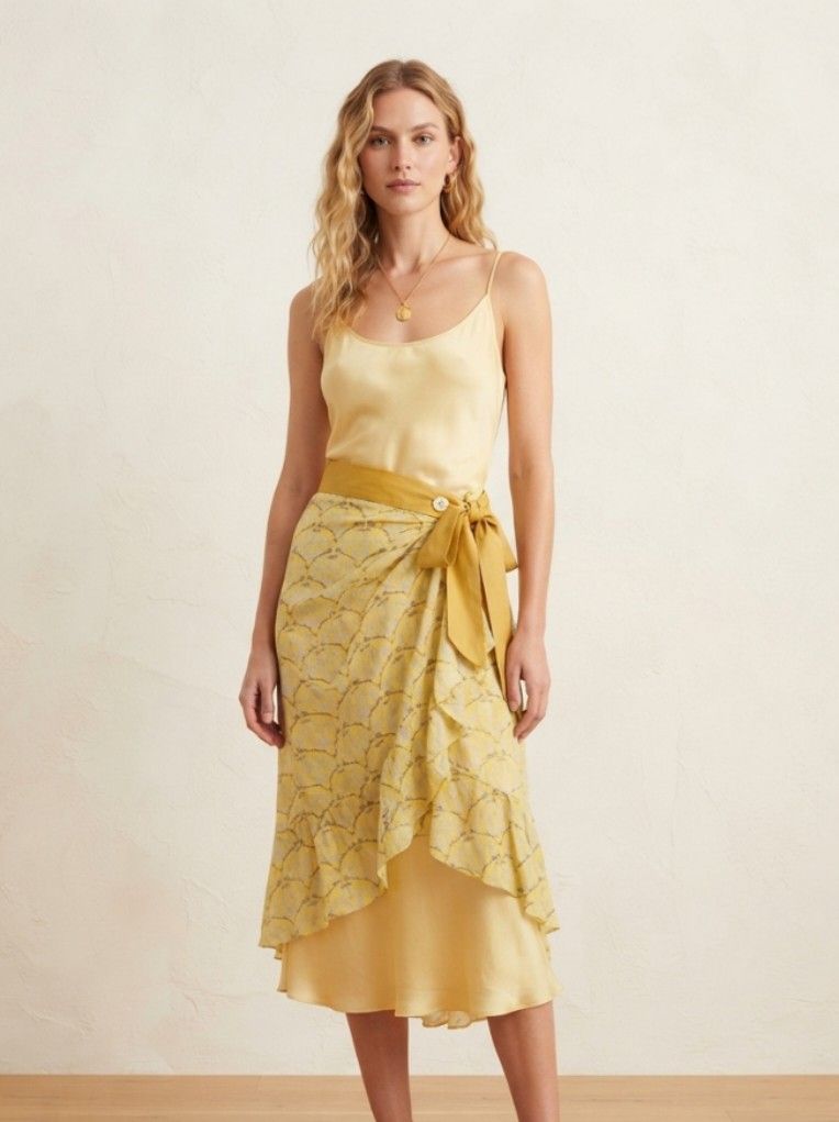 Bangkok yellow wrap around skirt (Category: Skirts) located in Bocaue. Submitted by jessdcluters (Listing ID 1462829648, Image 1). Description: .