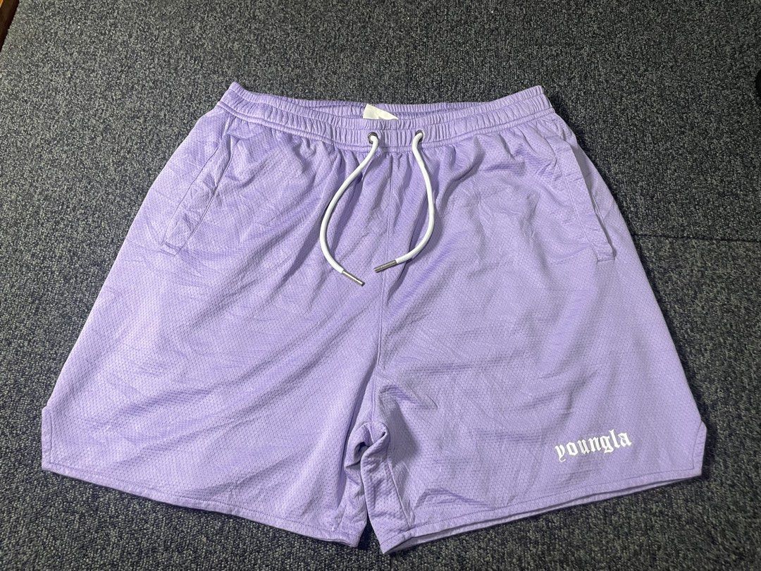 Youngla Mesh Shorts Lavender (Category: Shorts) located in Cebu City. Submitted by lucky.finds.ph (Listing ID 1462833683, Image 2). Description: - Brand: Youngla - XL - 32 x 17 - Color: Lavender - Material: Breathable Mesh - Features: Elastic waistband with drawstring, front pockets, back pocket - Style: Great for sports or casual wear - Details: Unique drawstring ends.