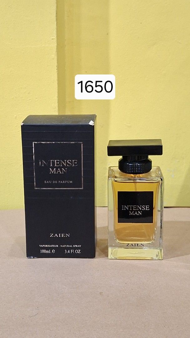 ZAIEN Intense Man Eau de Parfum 100ml (Category: Fragrance & Deodorants) located in Marikina City. Submitted by daniel.lorenzo (Listing ID 1462811243, Image 1). Description: - ZAIEN Intense Man Eau de Parfum - 100ml bottle (3.4 fl oz) - Natural spray - Includes original box - Excellent fragrance for men.