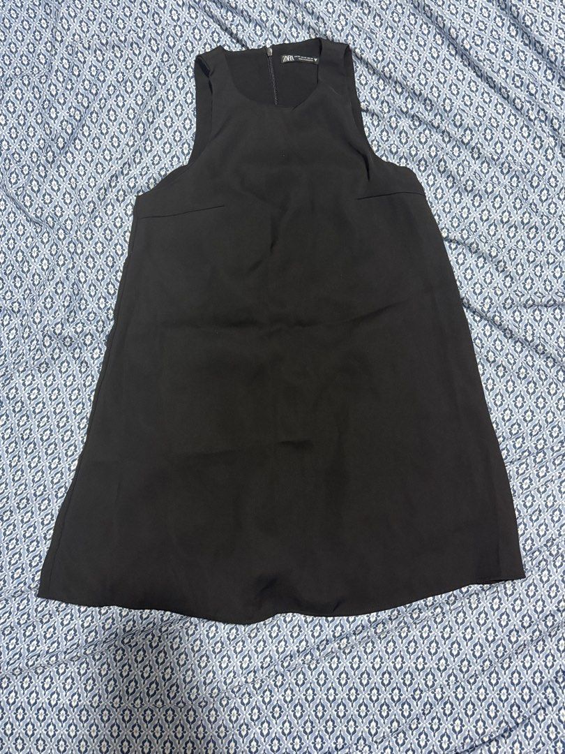 Zara Black Romper/Dress (Category: Rompers) located in Tarlac. Submitted by shopaholic924 (Listing ID 1462804759, Image 1). Description: A dress-looking romper (has shorts inside) Has back zipper No pockets No flaws Price + SF.