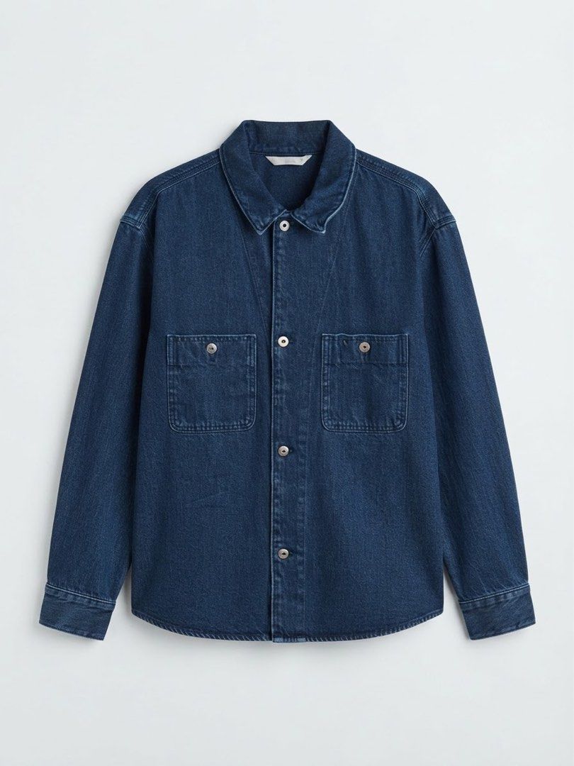 Zara Denim Overshirt Jacket XL Blue (Category: Coats, Jackets and Outerwear) located in Taguig. Submitted by declutteringmom314 (Listing ID 1462742497, Image 1). Description: - Cool Zara denim overshirt - Classic blue wash - Two chest pockets with button closure - Button-up front - Versatile: wear open or closed - used only once.