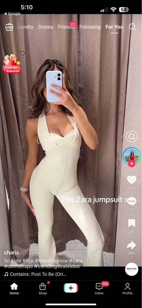 Zara Sweetheart Jumpsuit (Category: Sets or Coordinates) located in Binan City. Submitted by kelly529 (Listing ID 1462717474, Image 1). Description: Brand new without tags.
