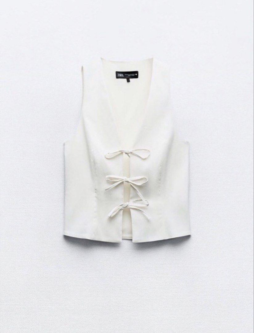 Zara Tied Vest (Category: Others Tops) located in Cavite. Submitted by alleihson (Listing ID 1462768549, Image 1). Description: BNWT Size XL but best fit Large body frame.