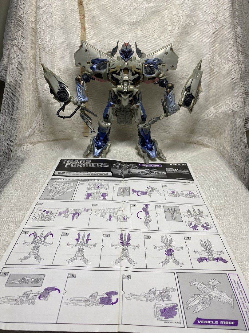 10 inch Megatron (Category: Figurines & Statues) located in Angeles City. Submitted by noagrace (Listing ID 1459235345, Image 2). Description: 2007 Transformers Movie Leader Class Megatron by Hasbro.Figure Megatron from the first live-action Transformers film. standing approximately 10 inches tall in robot mode. P2500.