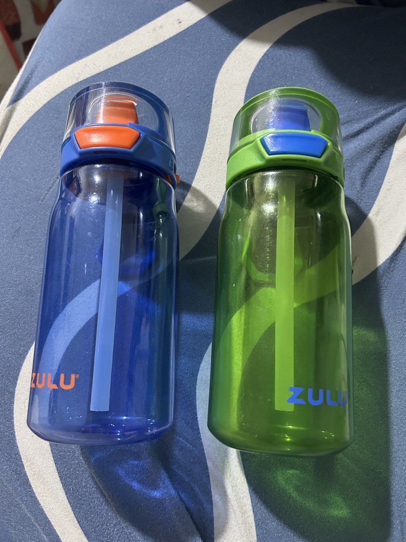 2 Zulu Kids Plastic bottles (Category: Dinnerware & Cutlery) located in Paranaque City. Submitted by allthatclutterph (Listing ID 1459196350, Image 1). Description: Lightly used Switched to stainless steel.