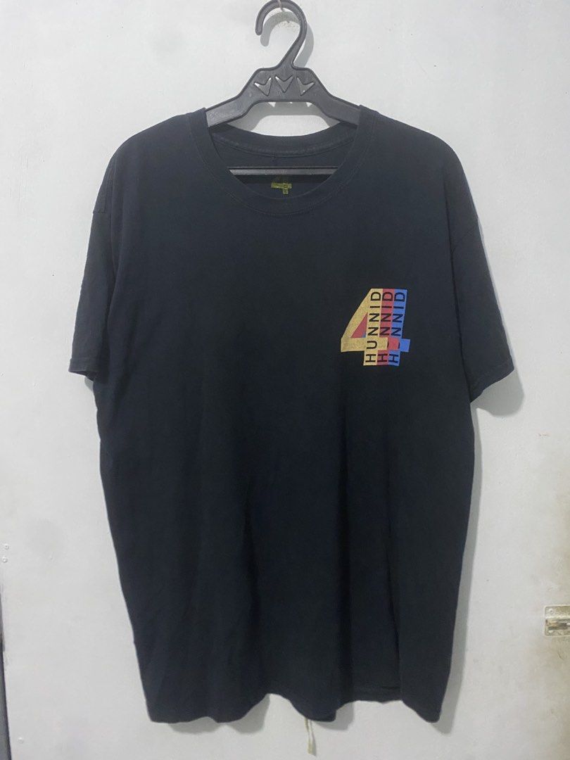 4 Hunnid T-shirt (Category: Tshirts & Polo Shirts ) located in Mabalacat. Submitted by dagz_thrift (Listing ID 1459194279, Image 1). Description: -Color rate 9.3-10 -Dimes 21 x 29 -No issue -Dated 2017.