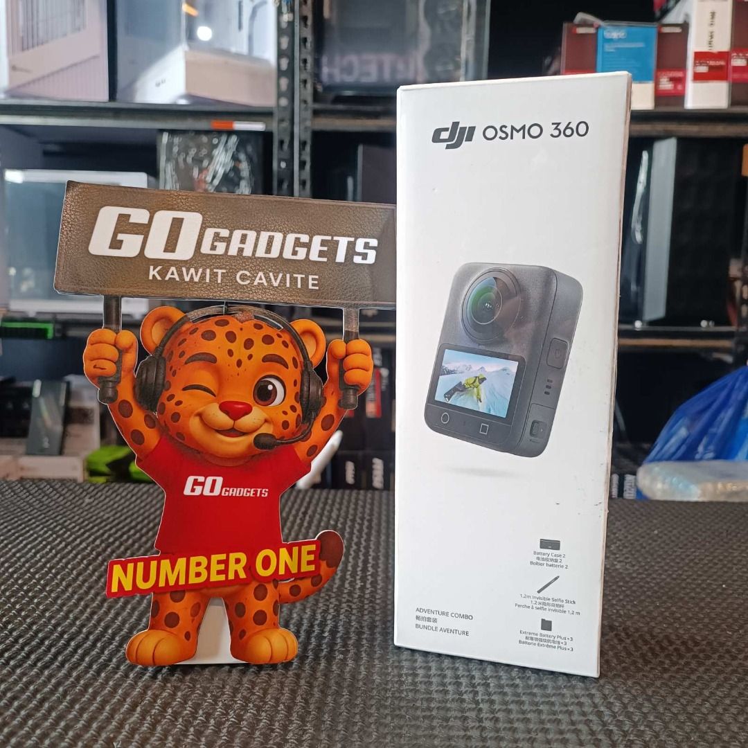 Action Camera : DJI Osmo 360 Adventure Combo (Category: Cameras) located in Caloocan City. Submitted by kentsalvador31 (Listing ID 1459165699, Image 1). Description: STILL AVAILABLE AT ON-HAND DITO SA GO GADGETS KAWIT CAVITE! 🎥🎯💥 Naghahanap ka ba ng panapat sa 360 vlogging camera? Meron tayong DJI Osmo 360 Adventure Combo! Sagana sa baterya at kumpleto na sa accessories para ready ka sa buong araw na biyahe, rides, o kahit anong outdoor advent