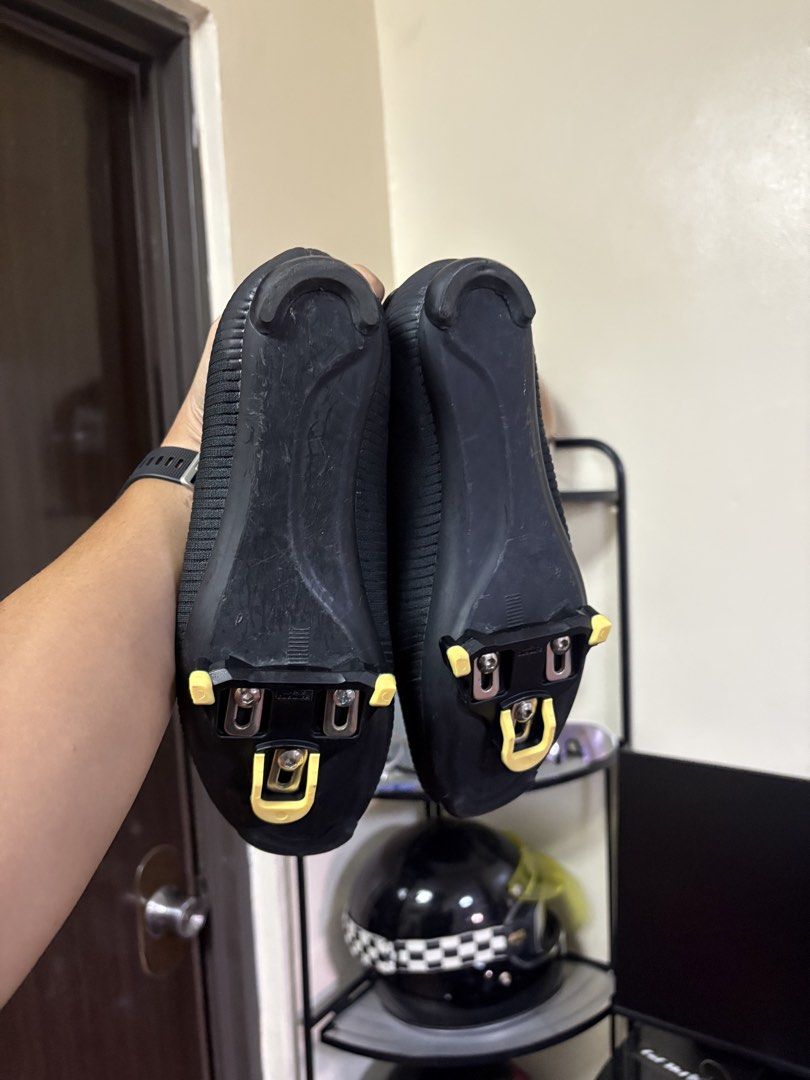 Adidas Cycling Shoes Black (Category: Bicycles) located in Manila. Submitted by gshop1300 (Listing ID 1459198892, Image 2). Description: Size 39 BABAE ANG MAY ARI - Black Adidas cycling shoes - Cleats are already attached - Lace-up closure for a secure fit - Ideal for road cycling - Ready for your next ride! - Feel free to ask any questions. Pang indoor Trainers ni Misis rfs: ubos na classpass nya.