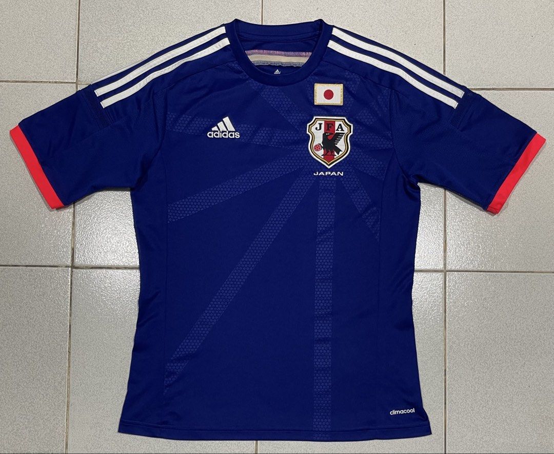 Adidas Japan Home Jersey (Category: Activewear) located in Mandaue City. Submitted by MJ_80 (Listing ID 1459188005, Image 1). Description: Adidas Japan Home Jersey Medium Dimes: 19 X 27 See photos for measurements Color rate & Condition: 9.9/10 Price: 1,650 .