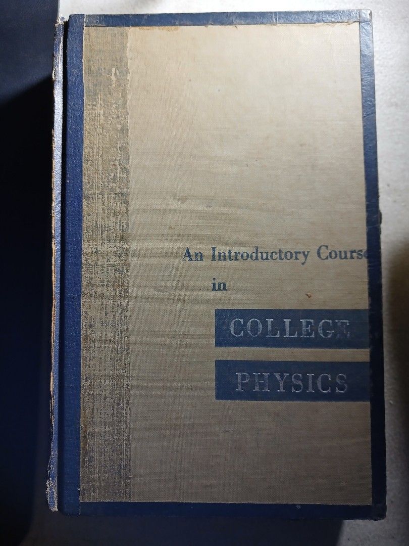 An Introductory in College Physics - 1956 Ed.) (Category: Textbooks) located in Manila. Submitted by thecollectibleshop (Listing ID 1459210680, Image 1). Description: Selling a collectible and hardbound book about College Physics. The only issue is the book cover (slight only) and dampstainz on some pages on the book but all the pages are still intact and arill clear. Buyer pays for the shipping fee..