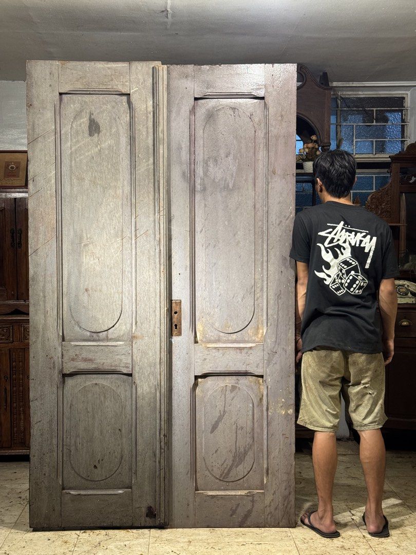 Antique Ilocos Paypay Door (Category: Locks, Doors & Gates) located in Manila. Submitted by sinaunang_gamit (Listing ID 1459113935, Image 1). Description: Antique Ilocos Paypay Door Height: 78.5 inches Width: 23 inches each Thickness: 2 inches ₱10k for the pair.