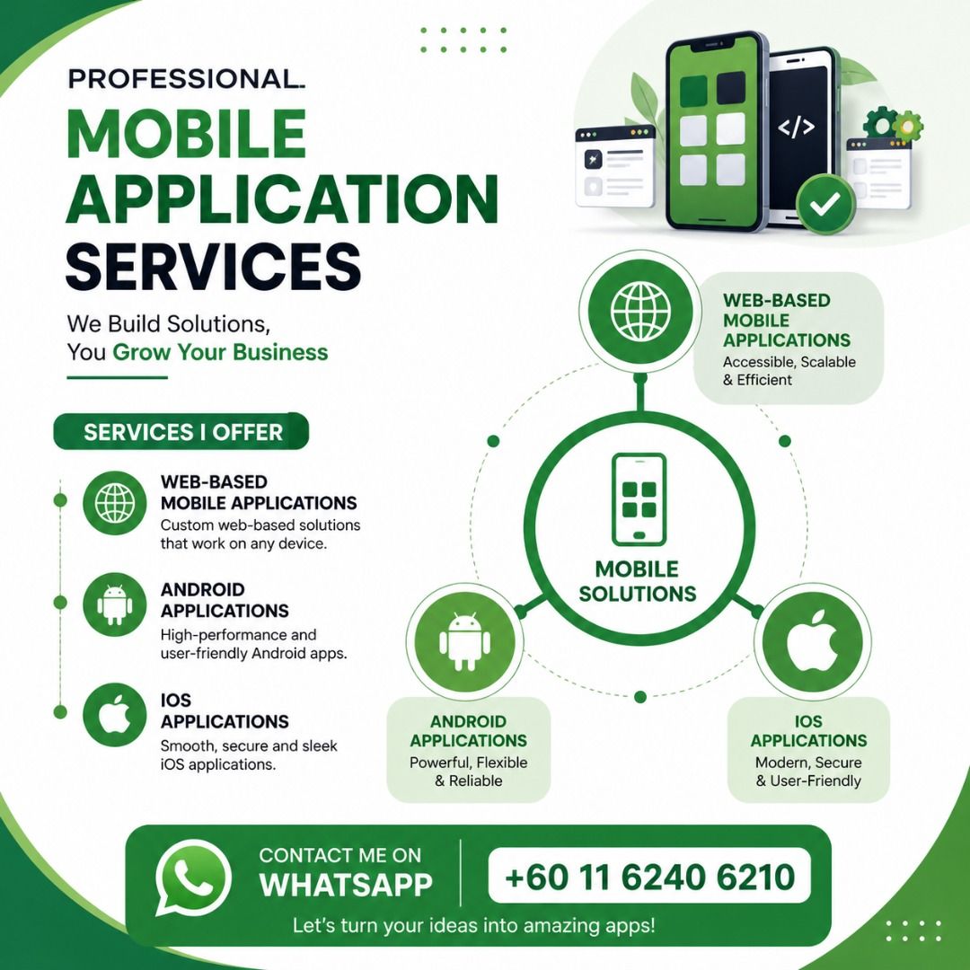 Assignment Helper | Coding Service | Programming Service | Coding Helper | Android App developer | Website Development | Mobile App Development | Flutter Development | MATLAB Coding | MATLAB Service | Programming Helper | ASP.NET Coding helper (Category: Tuition) located in Kuala Lumpur. Submitted by coding_developer306 (Listing ID 1335666596, Image 1). Description: +60 11 62 40 62 10 I provide comprehensive programming and development services t
