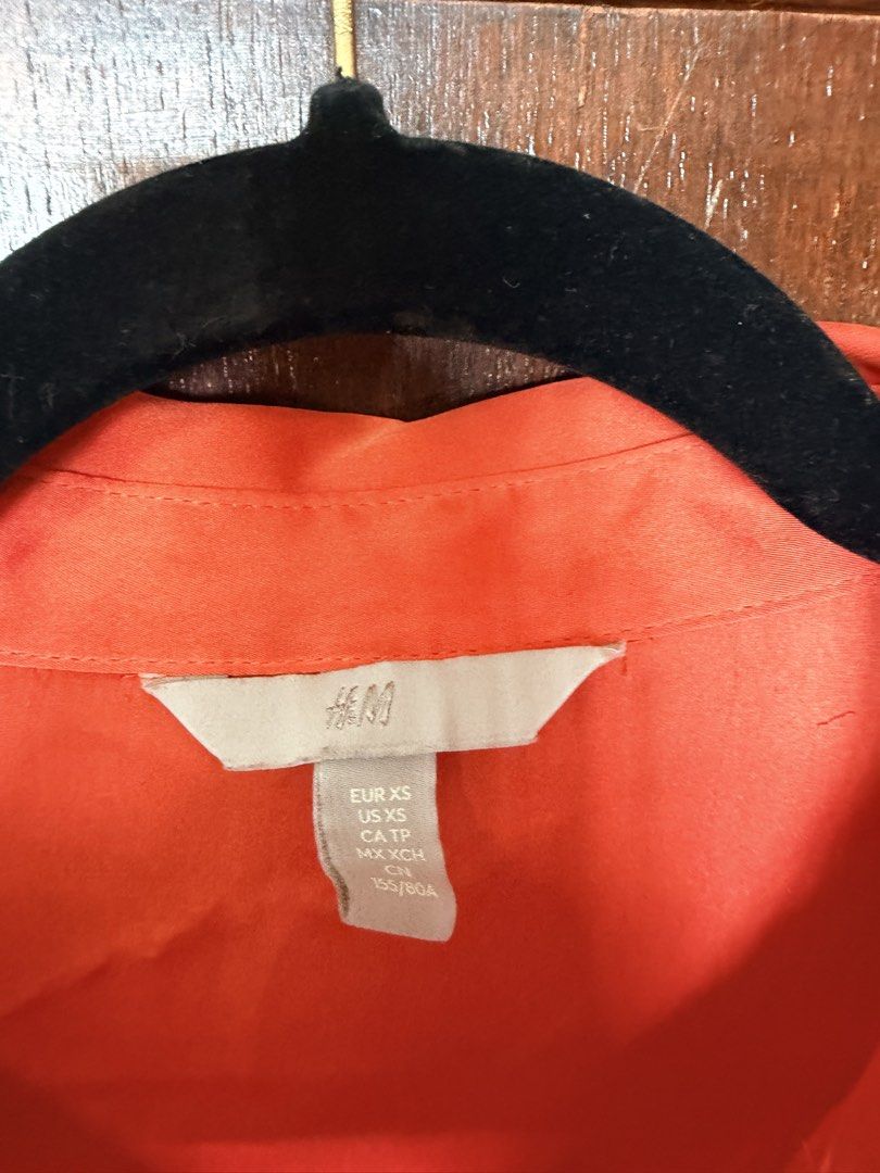 Assorted clothes (Category: Blouses) located in Singapore. Submitted by her_aaa (Listing ID 1459138284, Image 8). Description: Assorted clothes from H&M & SHEIN. Sizes S or XS. $5 for tops $8 for dresses. Never worn due to size. Orange silk blouse sold. .