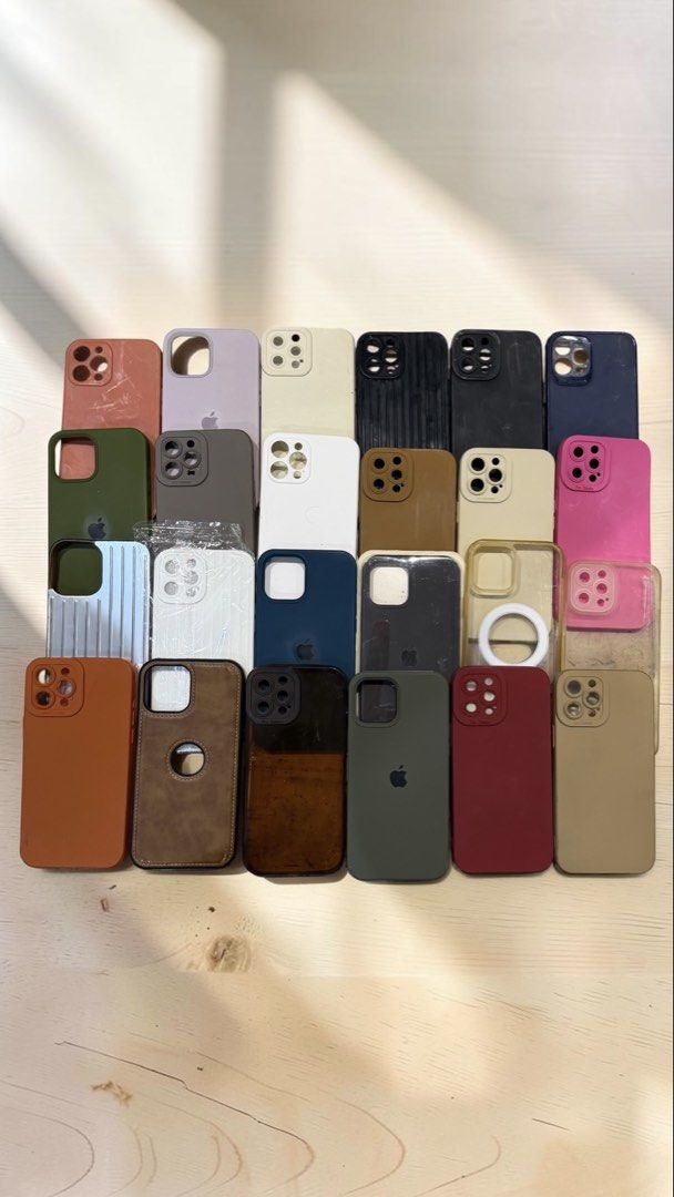 Assorted iPhone 12Pro max Cases Bundle | Original & Premium Cases | Clearance (Category: Other Mobile & Gadget Accessories) located in Bulacan. Submitted by surewinstuff (Listing ID 1459149019, Image 1). Description: Decluttering / selling my assorted iPhone 12 Promax cases 💕📱 ✨ Assorted designs & colors ✨ Different styles — silicone, leather-look, clear, MagSafe-style, etc. ✨ Mostly pre-loved; some are unused/new-old-stock ✨ Condition varies p