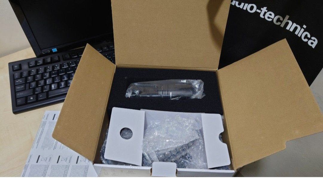 Audio-Technica AT2020USB-XP Condenser USB Microphone (Category: Microphones) located in Quezon City. Submitted by gamarika (Listing ID 1459110709, Image 3). Description: - Audio-Technica AT2020USB-XP USB Condenser Microphone - Onboard digital processing for easy setup - Built-in noise reduction to minimize background sound - Automatic Gain Control (AGC) for consistent levels - No software required - just plug and play! - Comes with a tripod stand