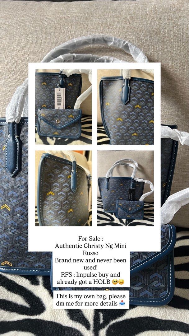 Authentic Christy Ng Mini Russo Prussian Blue (Category: Tote Bags) located in Calamba. Submitted by ellie.112396 (Listing ID 1459190595, Image 1). Description: Never been used. .