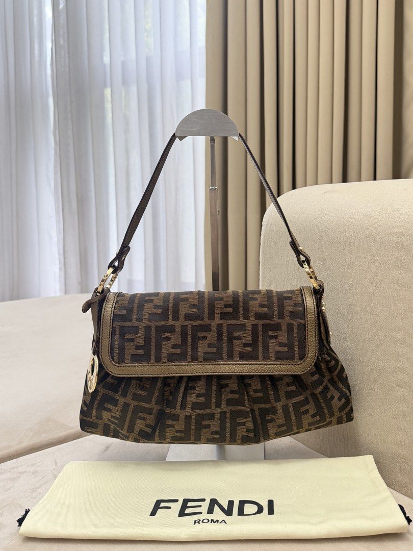 Authentic Fendi Zucca Chef Shoulder Bag (Category: Luxury Bags & Wallets) located in Manila. Submitted by maria_2326 (Listing ID 1459126679, Image 1). Description: Fendi Zucca Chef Shoulder Bag Guarantee Authentic With dust bag only No lowballing Location: Manila/QC.