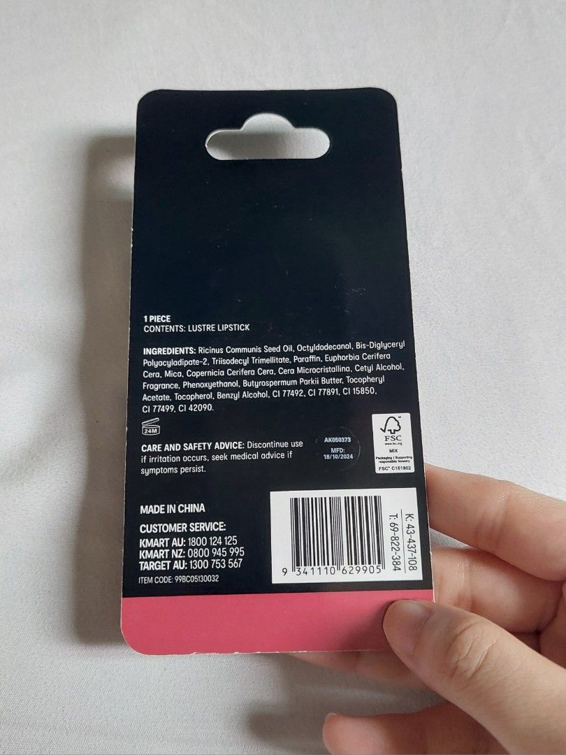 Authentic Oxx Cosmetics Lustre Lipstick (Shade: Doll) (Category: Makeup) located in Pasay City. Submitted by pompompie (Listing ID 1459096884, Image 2). Description: Purchased from Australia; brand new, unused. Expiry is 24 months upon opening; no fixed expiry until opened. Shade: Doll Rfs: Clearing my vanity, don't think I'll ever use.