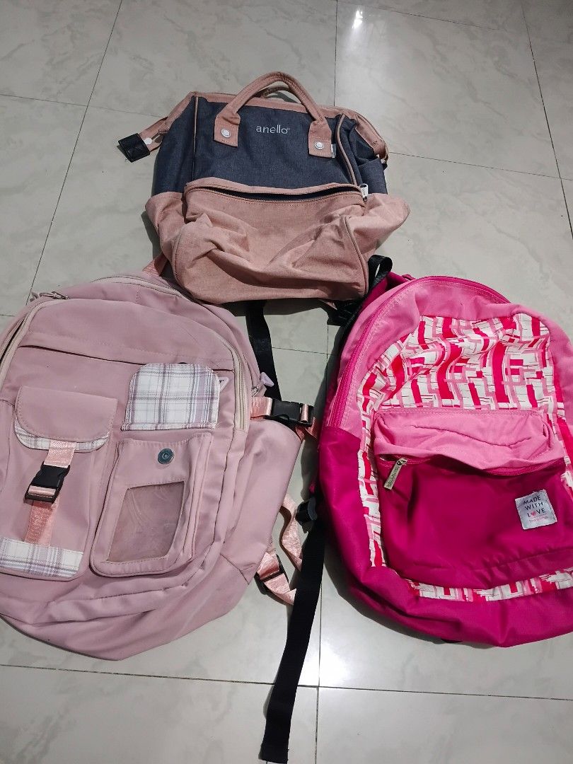 Backpack take all 350 (Category: Backpacks) located in Quezon City. Submitted by stuffcollection123 (Listing ID 1459168134, Image 1). Description: Backpack Good condition Take all 350 Yung isa Heartstring Ung dalawa unknown brand peronsa sm nabili Loc. North caloocan deparo Shipping lbc jnt or lalamove.