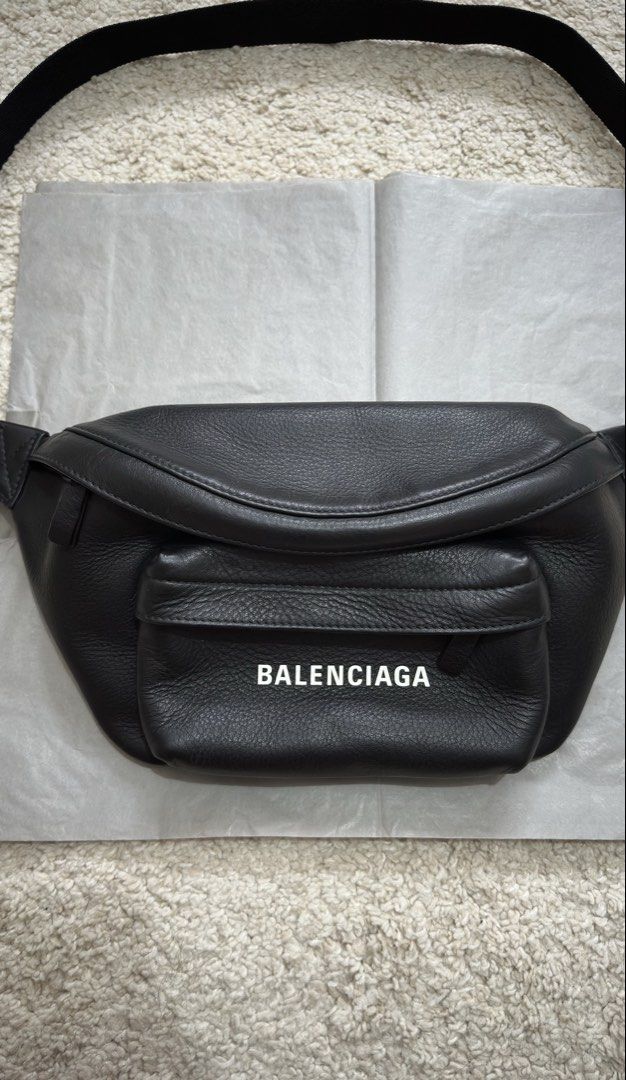 Balenciaga Everyday Belt Bag (Category: Luxury Bags & Wallets) located in Cainta. Submitted by greatdeal.sg (Listing ID 1459230764, Image 3). Description: - Authentic Balenciaga Everyday Belt Bag - Features iconic Balenciaga logo on front pocket - Adjustable strap for a comfortable fit - Genuine Leather Material - Comes with original dust bag, box, shopping bag, tags and receipt - Rarely used but well kept - Inspected and ranked AB.