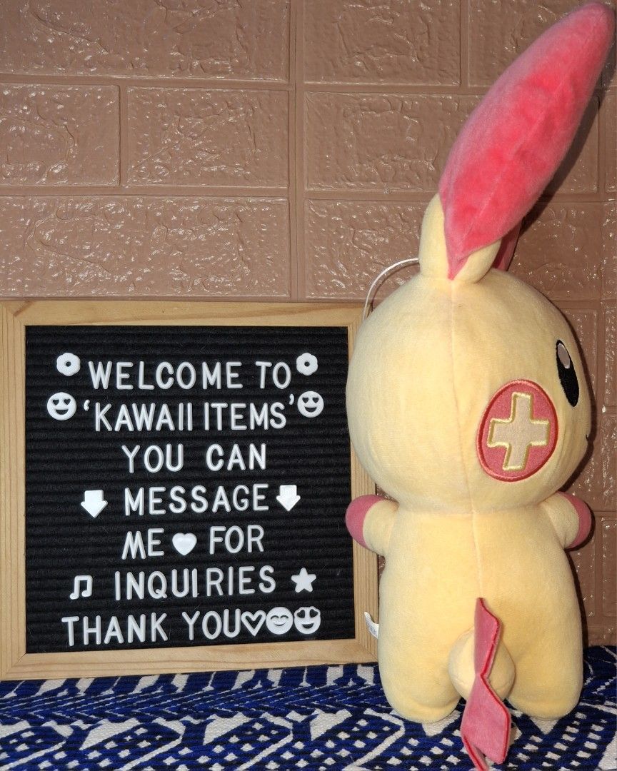 Banpresto Pokemon Plusle Plush Toy (Category: Plushies & Soft Toys) located in Bulacan. Submitted by kawaii_items_stuffed_toys (Listing ID 1459278160, Image 2). Description: Brand new From japan box 4pcs Available (3 SOLD) (LAST ONE) Banpresto Pokemon Plusle Height 15½inches/39cm Just message me if you ever want to see more pictures of the item, I'm more than glad to assist you. 📌Location: San Jose Del Monte Bulacan, Philippines 🛵Shipping: Flas