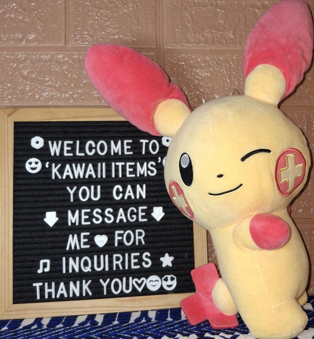 Banpresto Pokemon Plusle Plush Toy (Category: Plushies & Soft Toys) located in Bulacan. Submitted by kawaii_items_stuffed_toys (Listing ID 1459278160, Image 1). Description: Brand new From japan box 4pcs Available (3 SOLD) (LAST ONE) Banpresto Pokemon Plusle Height 15½inches/39cm Just message me if you ever want to see more pictures of the item, I'm more than glad to assist you. 📌Location: San Jose Del Monte Bulacan, Philippines 🛵Shipping: Flas