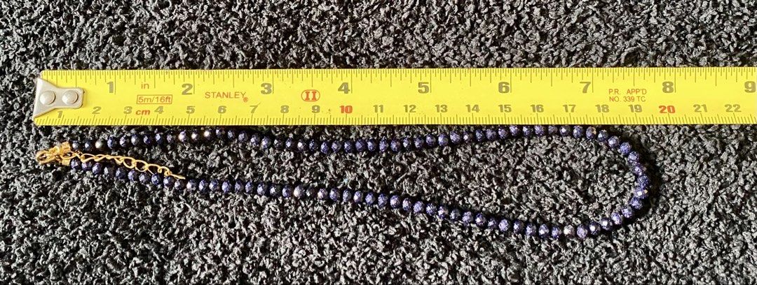 Blue Sandstone Choker Necklace (Category: Necklaces) located in Pasig City. Submitted by talaversify (Listing ID 1459174265, Image 3). Description: Semi-precious stone: Blue Sandstone Stone size: 4mm faceted Necklace length: 15” to 17” 💠 Natural stone 💠.